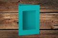[16403391] Passepartoutkarten 3-teilig 120/360x169 mm (B6) eckiger Ausschnitt Ocean gerippt 220 g/qm